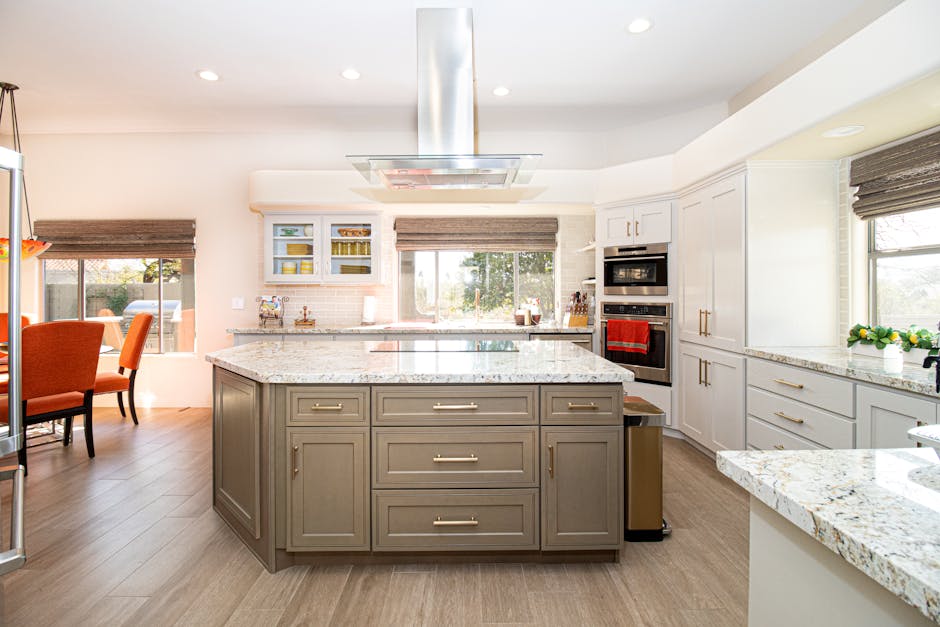 Modern kitchen island remodeling