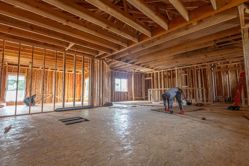 Home construction framing for an addition