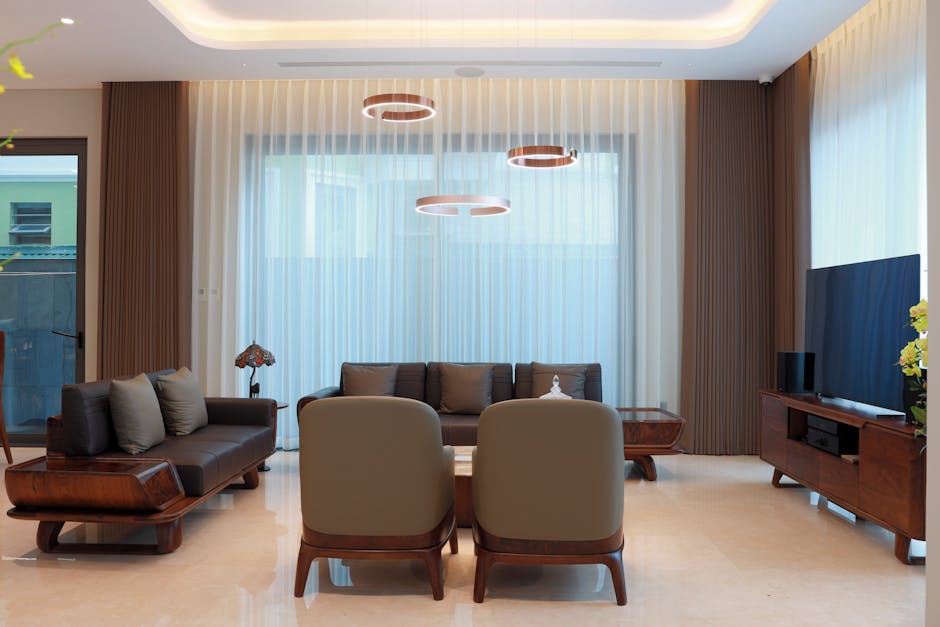 Modern living room interior showcasing a turnkey renovation